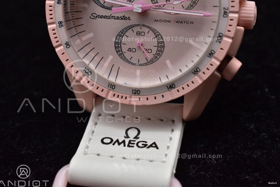 Omega Venus Strap Nylon x to Quartz Moonwatch on Mission Swatch Bioceramic 1218
